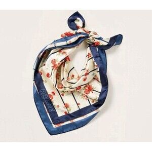 Parke x Target Scarf NWT Cream Floral Red Blue Lightweight NEW In Hand